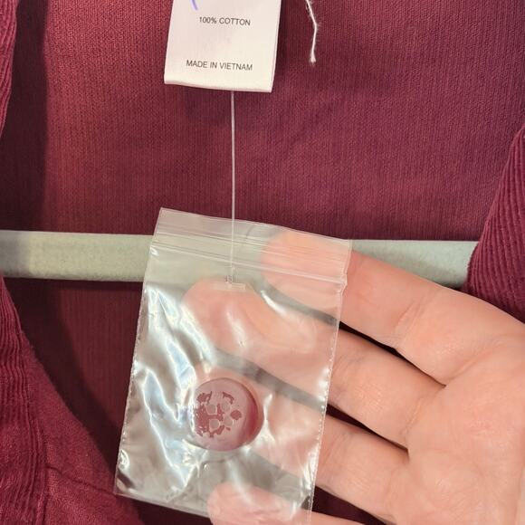 Vermont Country Store Burgundy Corduroy Shirt Dress Plus Size 2X NWOT modest - Picture 4 of 9